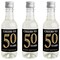 Big Dot of Happiness Adult 50th Birthday - Gold - Mini Wine & Champagne Bottle Label Stickers - Birthday Party Favor Gift for Women & Men - Set of 16